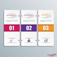 Abstract 3D paper Infographic N8