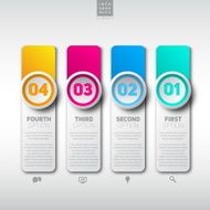 Vector infographic paper banners set tags for business design