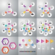 set of illustrations infographics