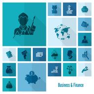 business and finance icon set N154