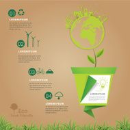 Save friendly eco power concept infogrpaihc