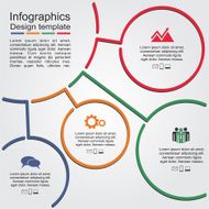 Infographic report template with lines and icons Vector N2