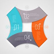 Abstract infographics with numbered elements