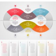 Colorful wave vector infographic template design