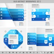 Blue Abstract Infographics set 2