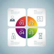 Infographic marketing icons Business concept with 4 options