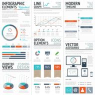 Infographic business and corporate analysis vector elements