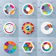 Set of Infographics vector design template N2