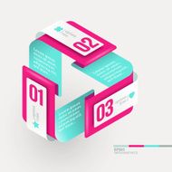 Abstract shape with infographics elements