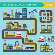 Modern industrial flat infographic background N4