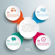 Circle Chain Colored Cross Infographic N2