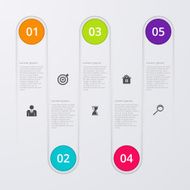 Vector illustration infographic five options N2