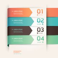 Modern arrow Infographics origami banner template