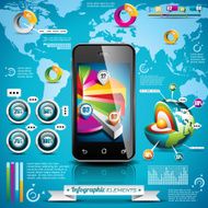 Design set of infographic elements World map and information graphics