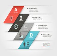 Modern business steb origami style options banner