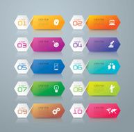 Infographic design template and marketing icons N23