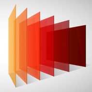 Perspective colorful abstract rectangles on white background