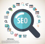 SEO services background - concept