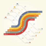 Infographic report template with lines and icons Vector N5