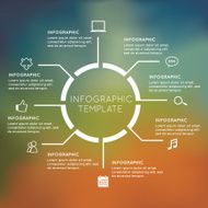 Modern Infographics circle with blur background