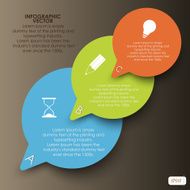 Modern infographics speech template style