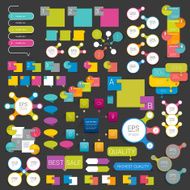 Collections of info graphics flat design diagrams N3