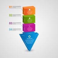 Abstract 3d arrow infographic design concept