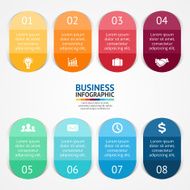 Stickers and labels for business infographic