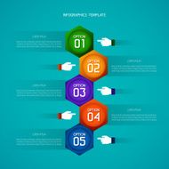 Abstract vector timeline infographic template in flat style