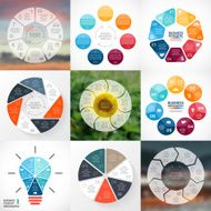 Vector circle infographic Template for cycle diagram graph presentation and N10