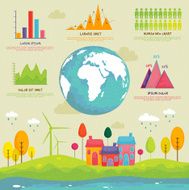 Set of ecology infographic elements N3