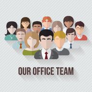 Office team flat illustration