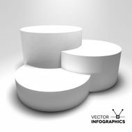 Infographic vector 3D pedestal