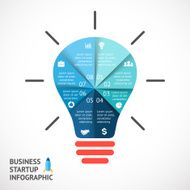 Vector light buble infographic Template for circle diagram graph presentation