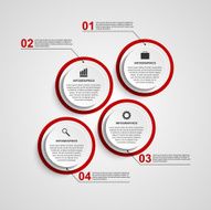 Abstract circle infographic design template N2