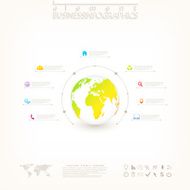 Modern 3d infographic design with place for your text workflow