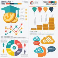 Education info graphic design on clean background vector N2