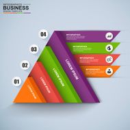 Abstract 3D digital business Infographic N12