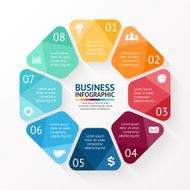 Vector circle infographic Template for cycle diagram graph presentation and N11