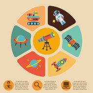 Space icons infographics