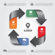 Infographic design template with elements and icons Vector N5