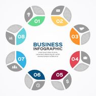 Modern vector info graphic for business project N22