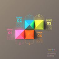 Business Infographics pyramid concept Top view 3d vector illustration