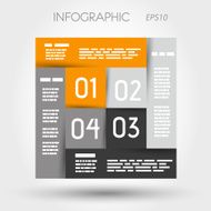 orange and grey infographic square