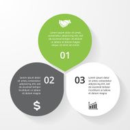 Business circle infographic diagram presentation 3 steps