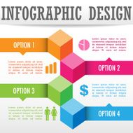 Colorful infographic design background