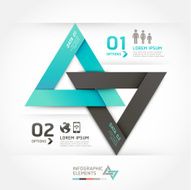 Modern infographics technology arrow origami style