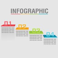 Info Graphic Layer Color Abstract Shelves Vector