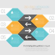 Zig Zag Hexagon Infographic