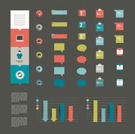 Collection of modern flat infographic elements